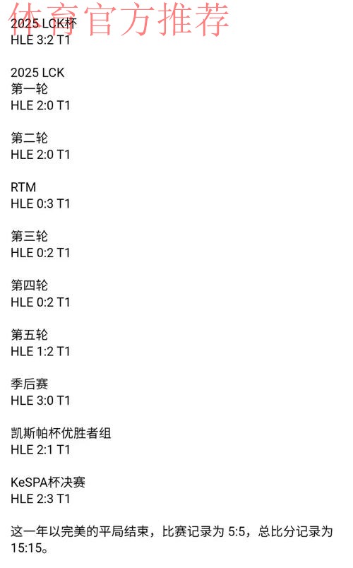 今年hle t1大场5:5,小场15:15 今年hle t1大场5:5,小场15:15